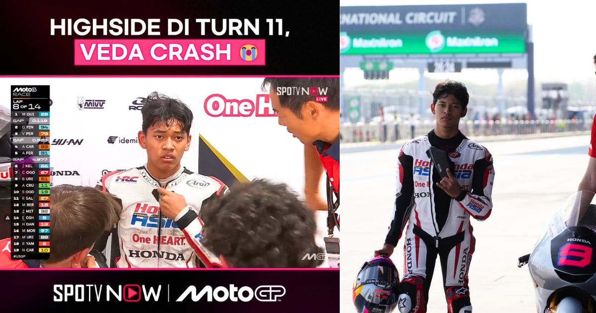 Kondisi Terkini Veda Ega Pratama Usai Crash di MotoGP Amerika